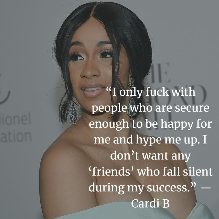 picture of cardi B with girl power quote written over it