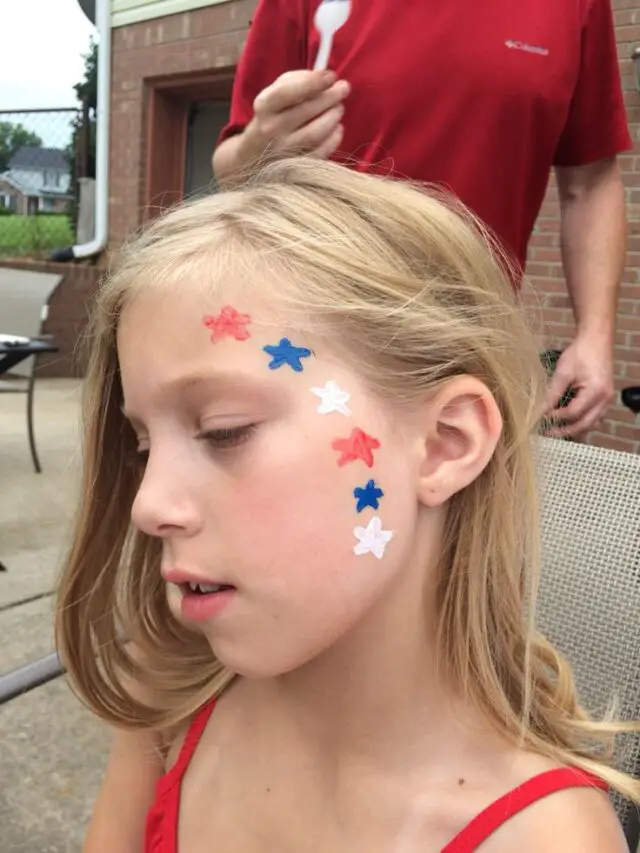 4th of july face paintings