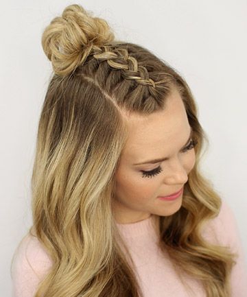 braided-top-knot-as-a-thanksgiving-hairstyles-idea