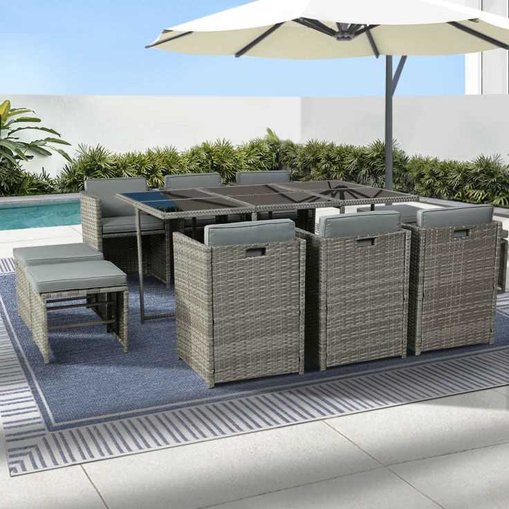 Compact-Dining-Set-with-Built-in Storage-functional-and-aesthetic-furniture-choices-for-compact-outdoor-spaces