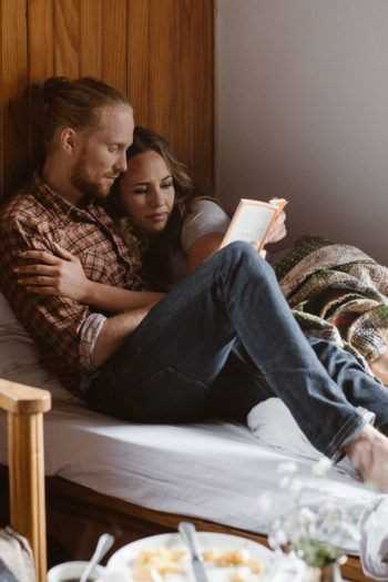 couple reading together