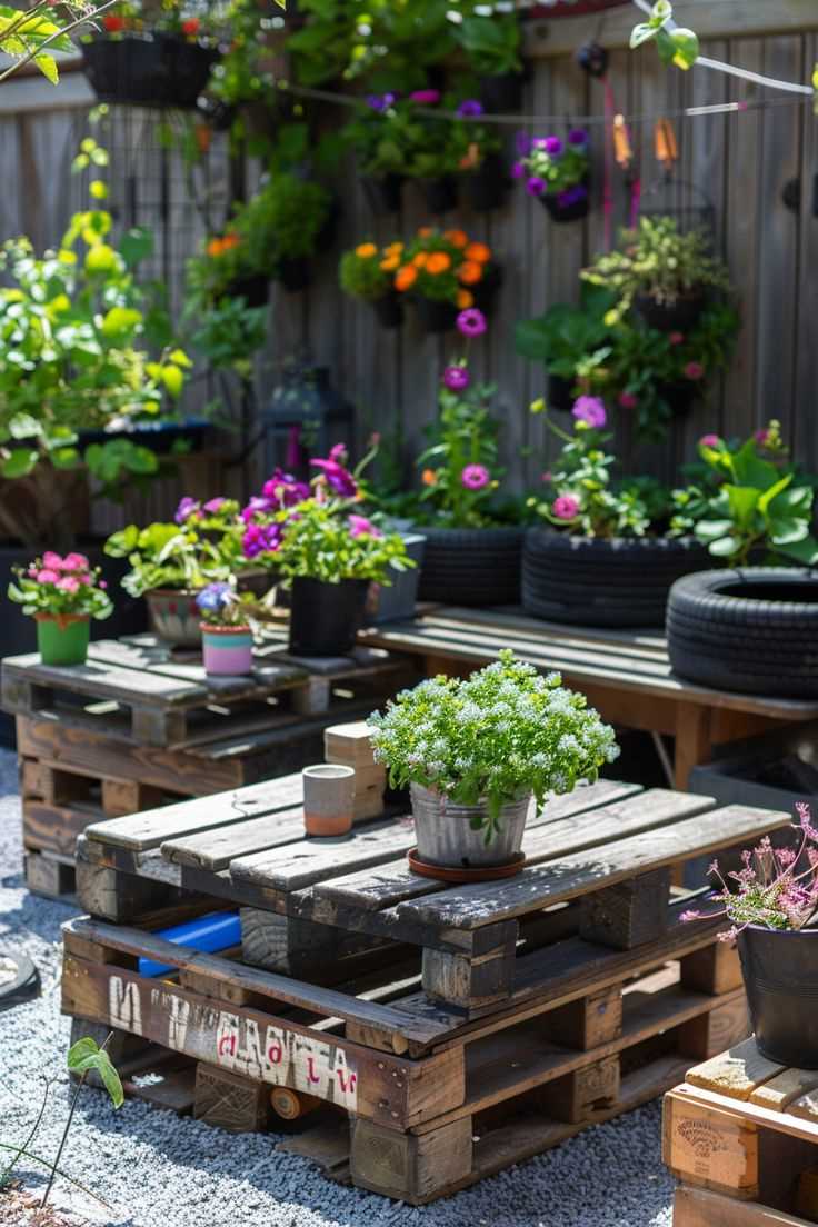 Recycled-materials-for-cheap-patio-designs