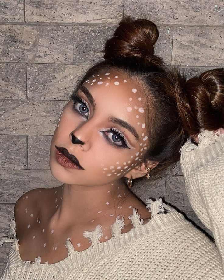 classic-doe-eyed-deer-makeup-deer-makeup-for-halloween