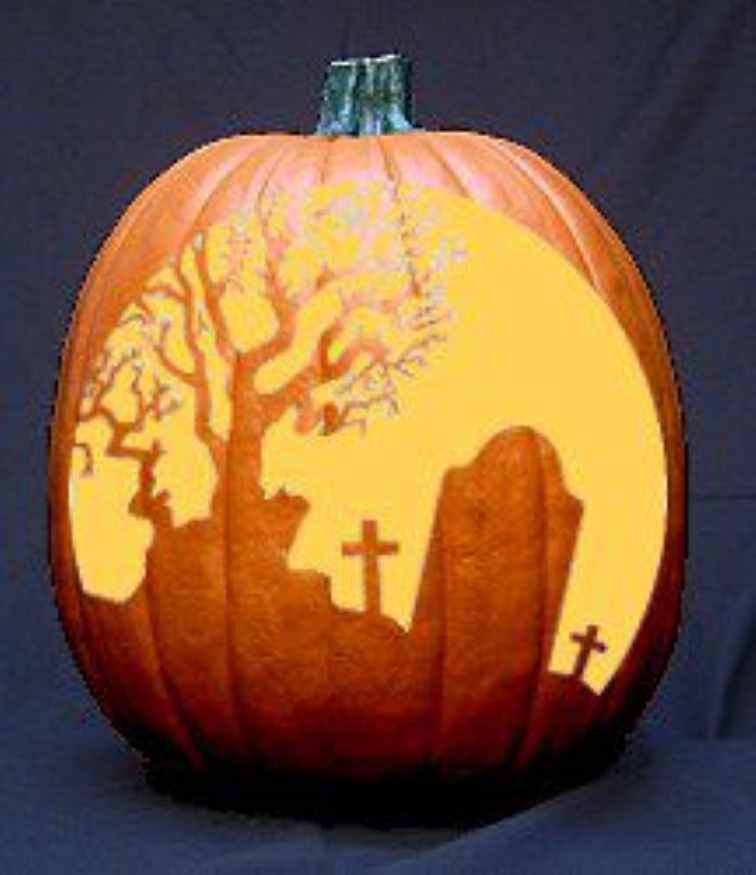 graveyard-scene-pumpkin-carving-ideas