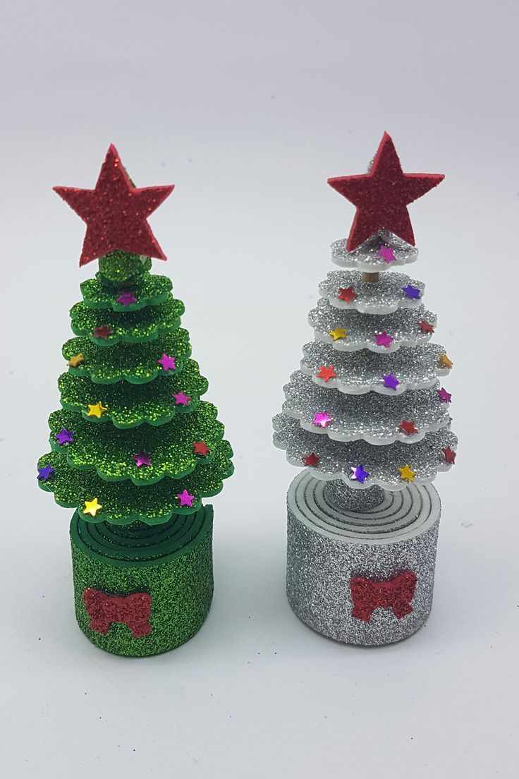 mini-christmas-trees-diy-christmas-shelf-decor