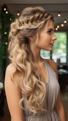 Braided side ponytail