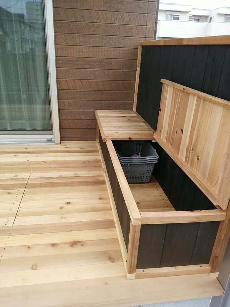 DIY bench with storage