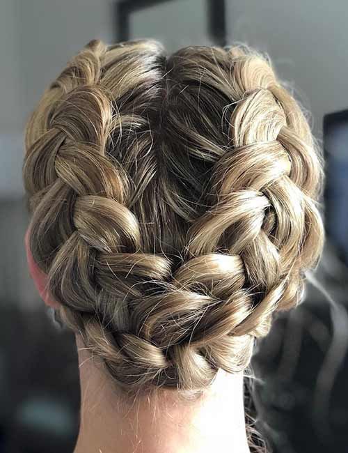 Dutch braid updo 