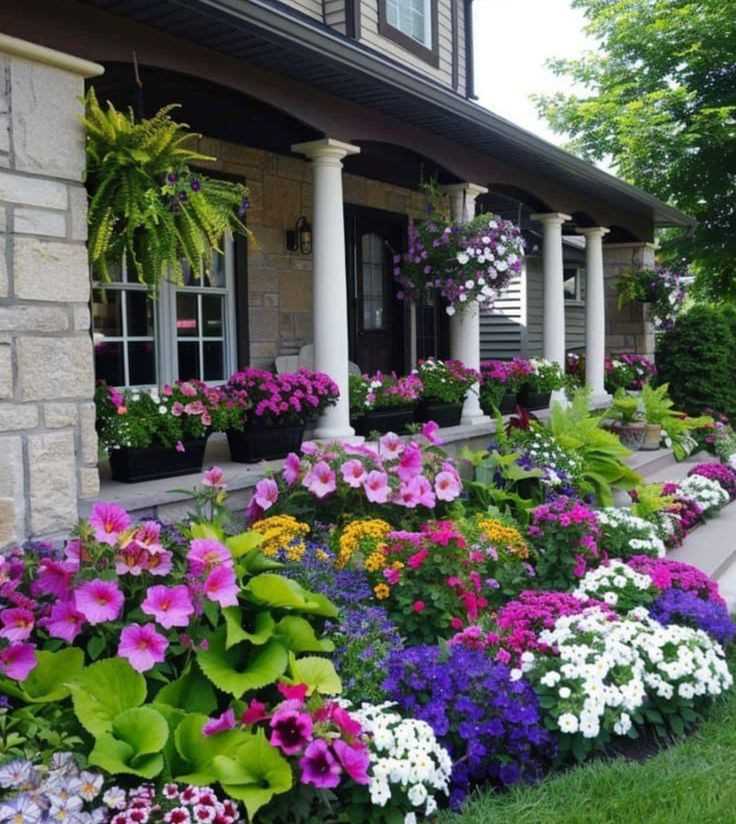 Flower-Beds-as-a-way-to-incorporate-color-scheme-into-your-outdoor-decor 