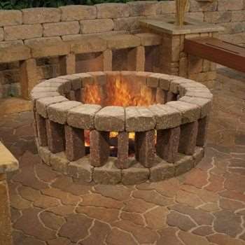 Reclaimed Brick Fire Pit-as-eco-friendly-outdoor-decor-idea-using-sustainable-materials 