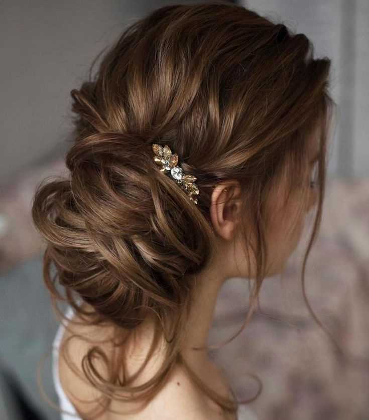 Messy side bun hairstyle