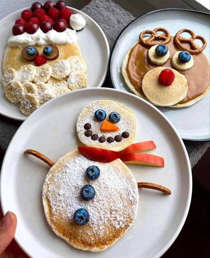 snowman-pancakes-school-christmas-party-food