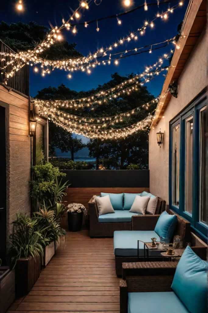 String Light Canopy-as-diy-project-to-upgrade-your-balcony 