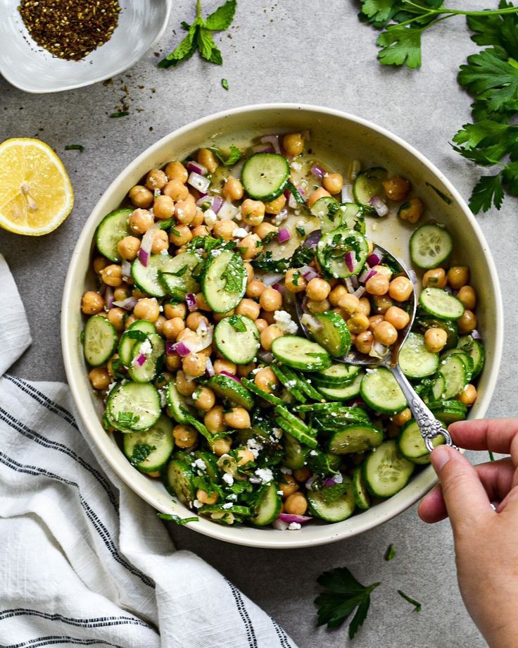 chickpea-and-cucumber-salad-summer-salad-recipes