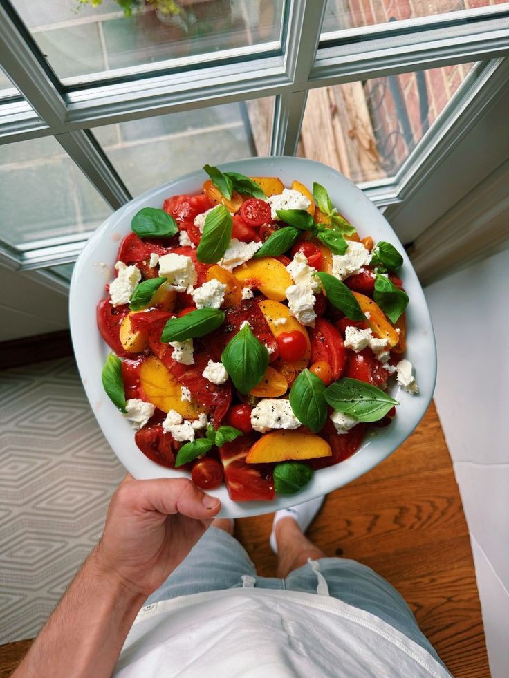 tomato-and-peach-salad