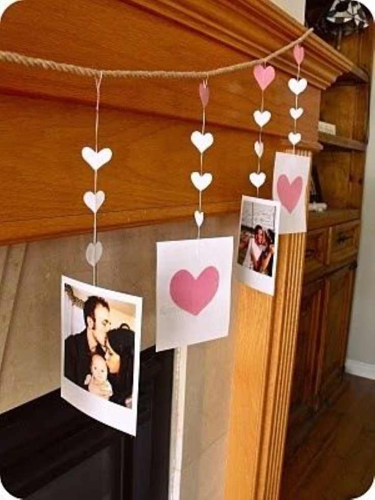 diy-phioto-garland-diy-valentine's-day-decor-ideas