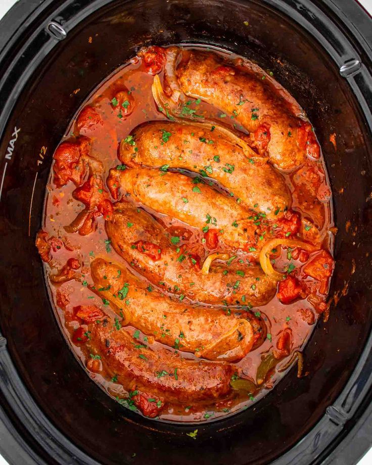 slow-cooker-sausage-and-peppers