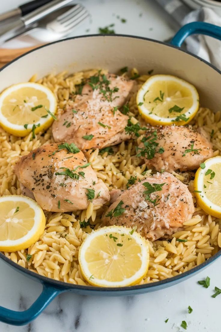 one-pot-lemon-chicken-orzo