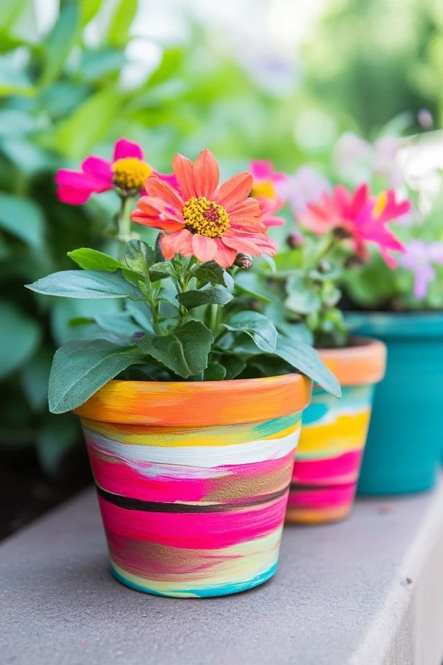 painted-flower-pots-diy-home-decor-projects