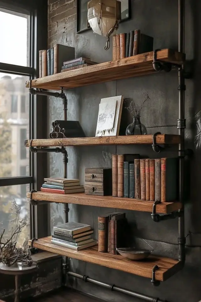 pipe-and-wood-bookshelf