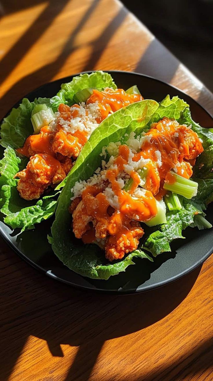 buffalo-chicken-lettuce-wrap