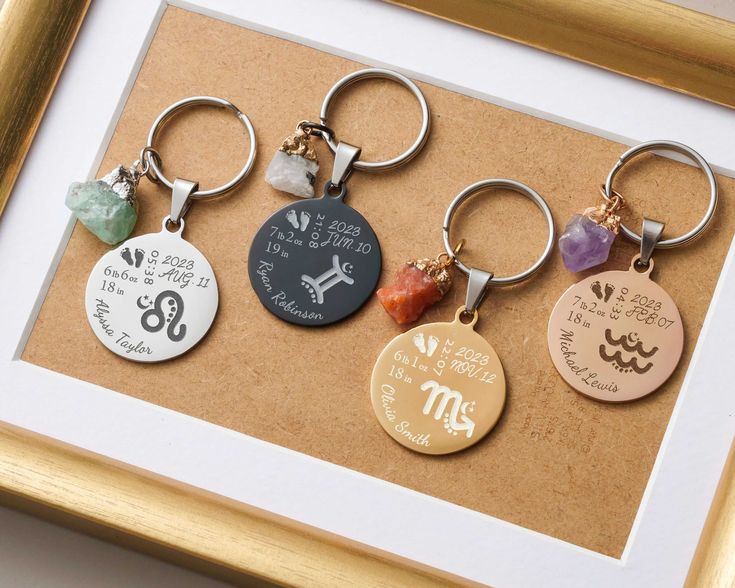 personalized-keychain-with-baby's-birthstone