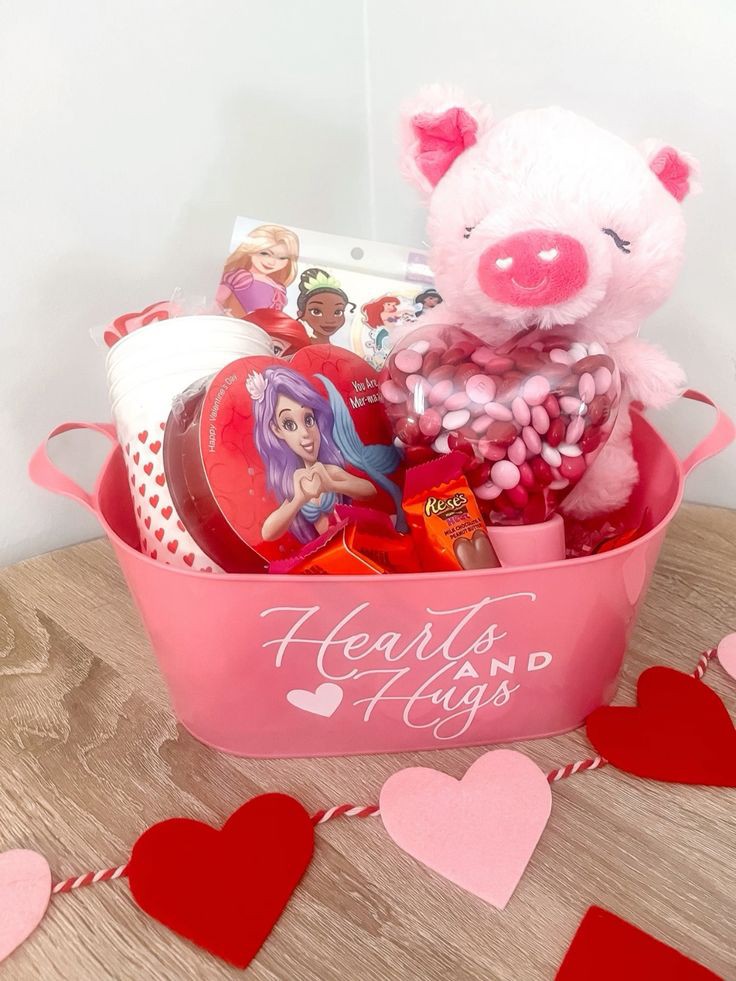 valentine's-art-basket