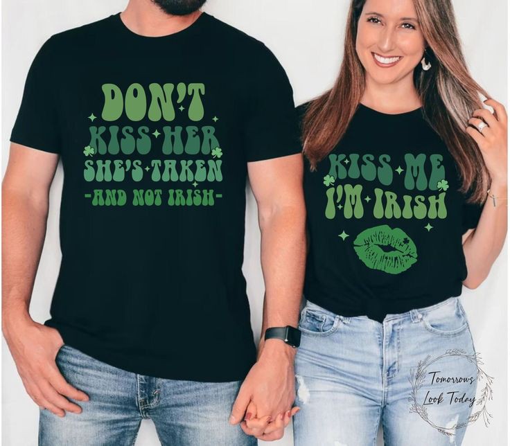 green-plaid-and-denim-st-patrick's-day-outfits-for-couples