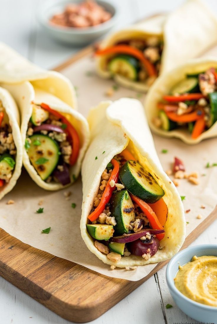 grilled-veggie-and-hummus-wrap-spring-recipes