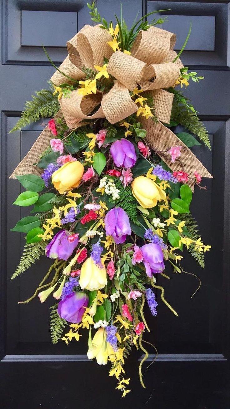 fresh-spring-flowers-easter-door-decoration-ideas