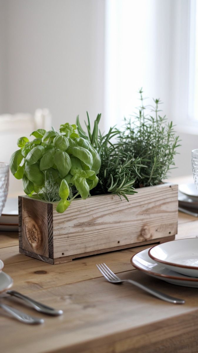 herb-planters-spring-centerpieces-ideas