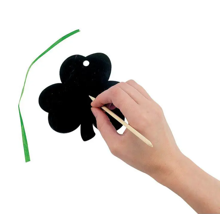 shamrock-scratch-art-st-patrick's-day-crafts-for-kids