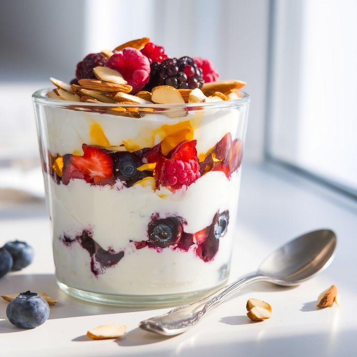 berry-parfait-with-greek-yogurt