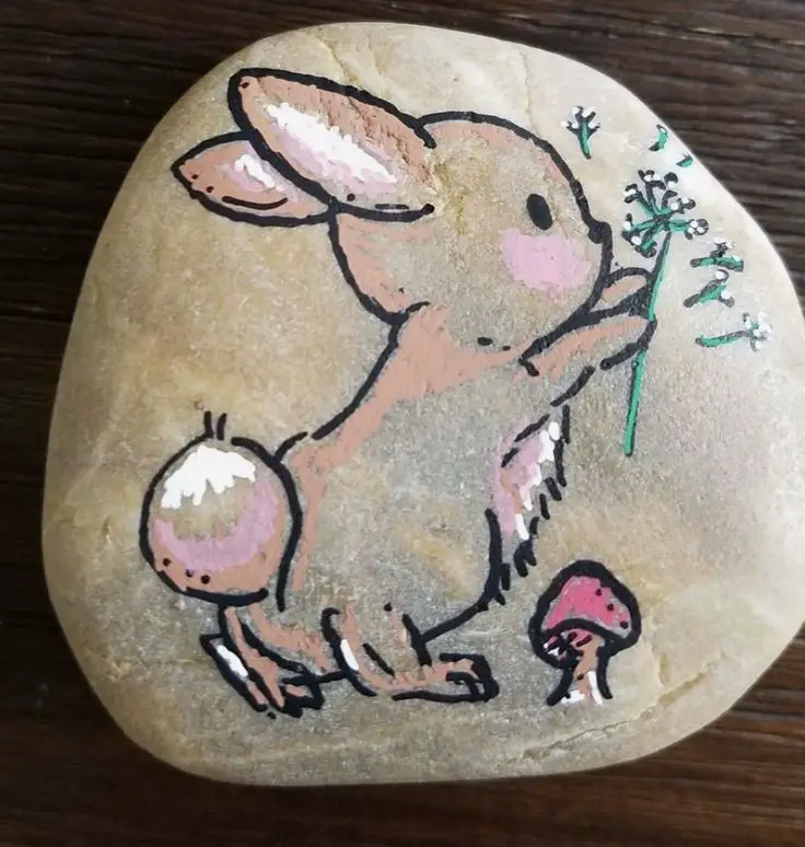 hippity-hop-bunny-rock-painting