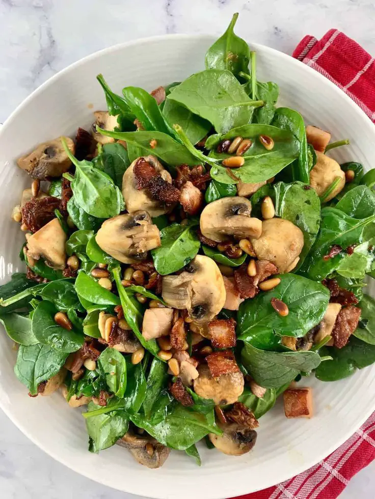 spinach-and-mushroom-salad