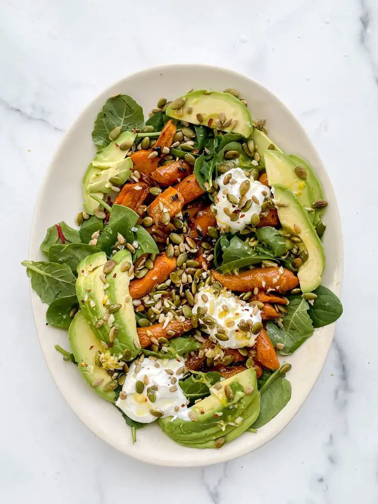 roasted-carrot-and-avocado-spring-salad-recipes