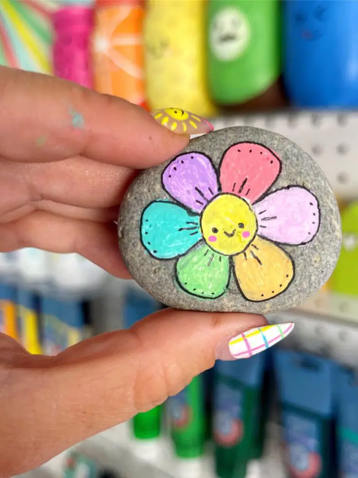 easter-lily-rock-easter-rock-painting