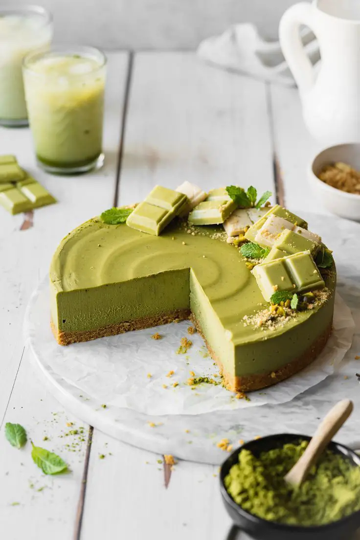 vegan-matcha-cheesecake