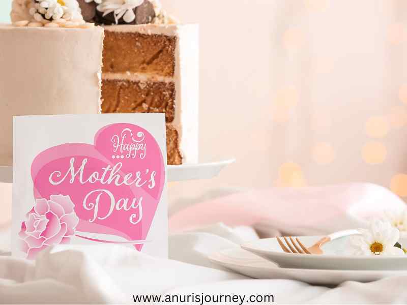 A-cake-designed-for-mother's-day-with-a-handwritten-letter-behind-it-as-25-Pretty-Mothers-Day-Cake-Designs-You-Can-Actually-Recreate