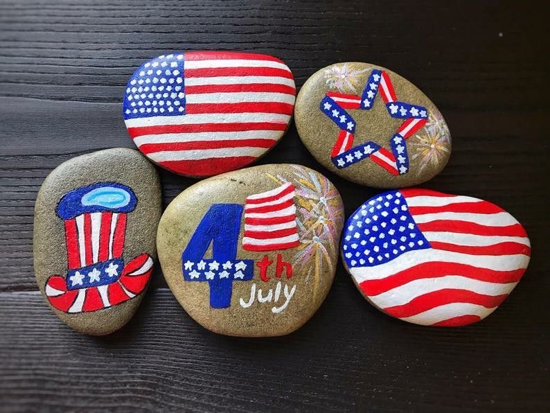 4th-of-July-Painted-Rocks.