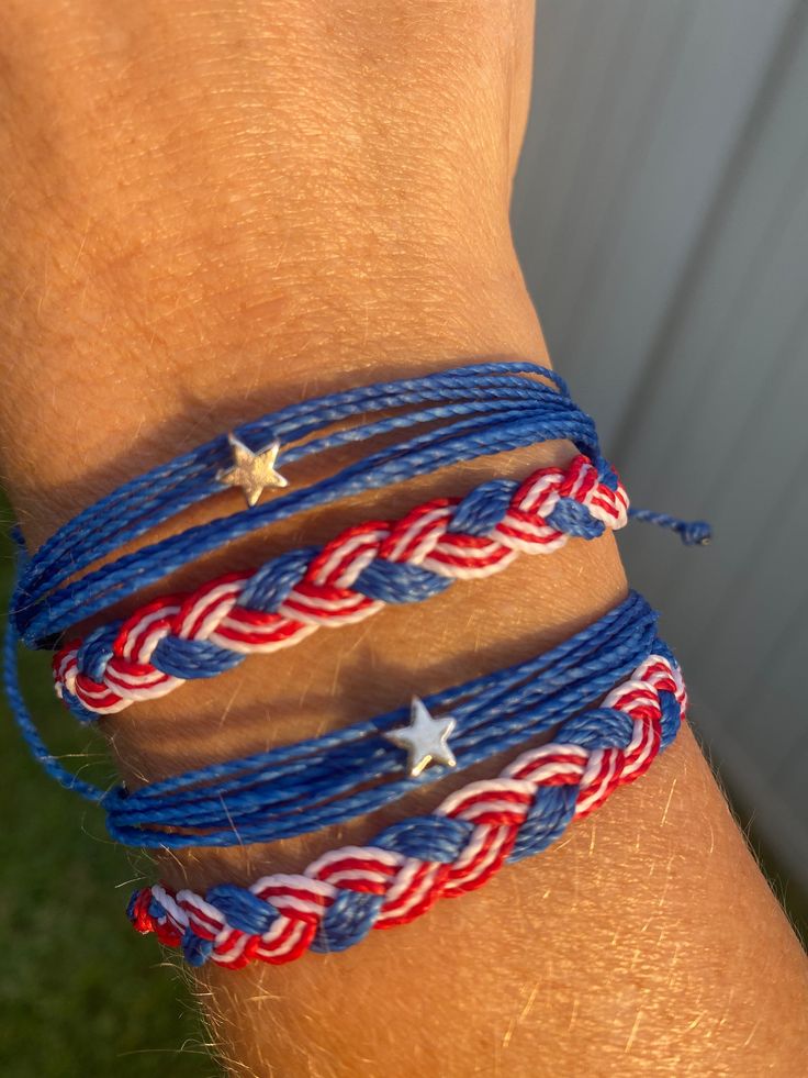 American-Flag-bracelet-set