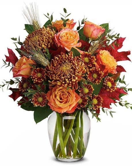 Autumn-Inspired-Roses-and-Chrysanthemums.-as-37-Beautiful-Flower-Arrangements-for-the-Perfect-Mothers-Day-Gift.