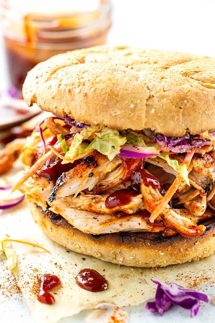 BBQ-Pulled-Chicken-Sandwiches