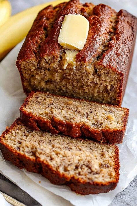 Banana-Bread-with-a-Side-of-Butter-and-Honey-as-23-Mothers-Day-Breakfast-in-Bed-Ideas-That-Will-Make-Her-Feel-Like-a-Queen.