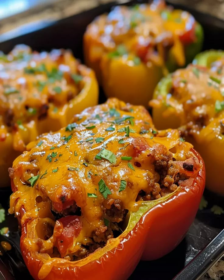 Beef-and-Cheese-Stuffed-Peppers