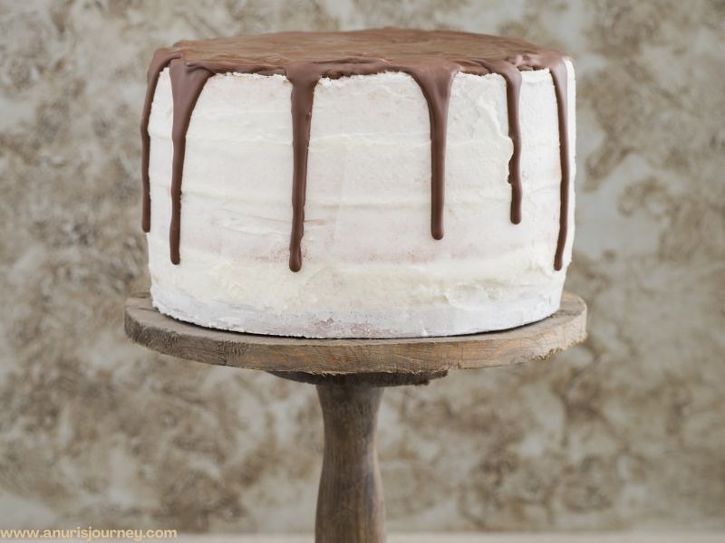 round brown & white cake