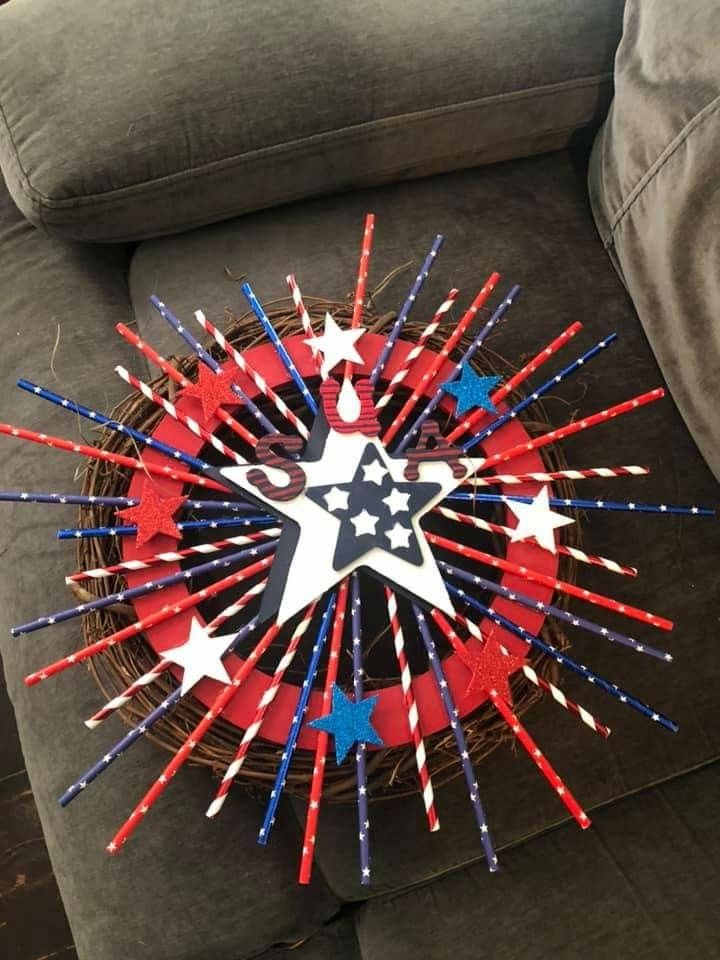 Firework-Clothespin-Starburst.-as-25-DIY-Firework-Inspired-Decorations-to-Make-Your-4th-of-July-Pop