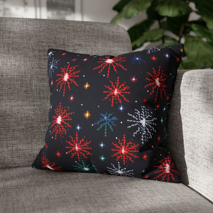 Firework-Patterned-Throw-Pillows