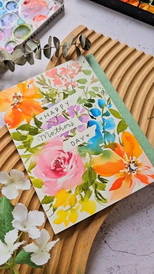 Floral-Watercolor-Mothers-Day-Card-as-33-Handmade-Mothers-Day-Cards-That-Will-Melt-Her-Heart.