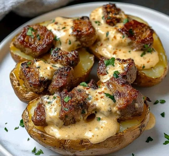 Loaded-Baked-Potatoes-with-Steak-Bites